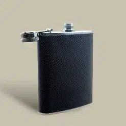 Black Textured Flask FL-540 – Open Cap View