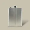 Brushed Steel Flask with Funnel FL-580 – Front View