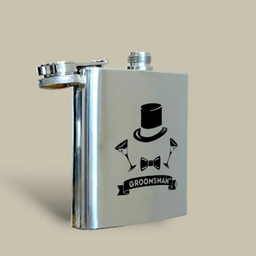 Groomsman Stainless Steel Flask FL-590 – Open Cap