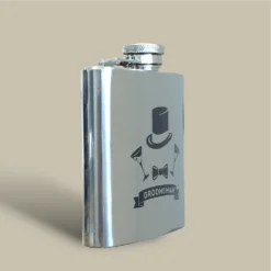 Groomsman Stainless Steel Flask FL-590 – Side View