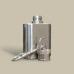 Mini Stainless Keychain Flask FL-680 – Angled View