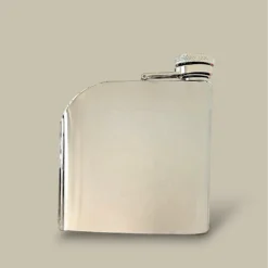 Polished Stainless Steel Flask FL-550 – Front View