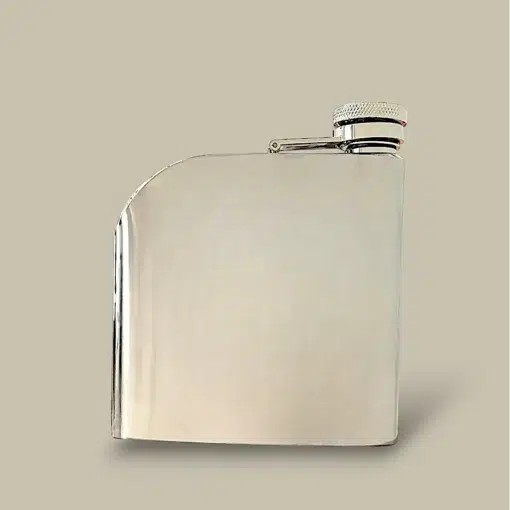 Polished Stainless Steel Flask FL-550 – Front View