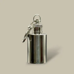 Round Stainless Keychain Flask FL-690 – Front View
