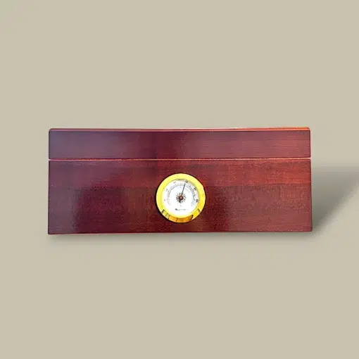 Glass Top Cherry Cigar Humidor HM-118M-CH – Front View