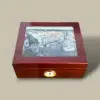 Glass Top Cherry Cigar Humidor HM-118M-CH – Top View