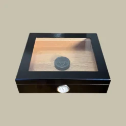 Glass Top Cigar Humidor HM-105A-BK – Top View