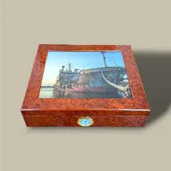 Glass Top Ship Humidor HM-110G-BU – Top Closed