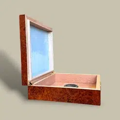 Glass Top Ship Humidor HM-110G-BU – Side Angle