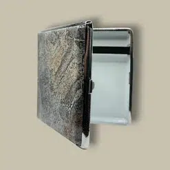 Gray Granite Texture Cigarette Case CC-40 Open