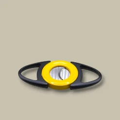 Guillotine Cigar Cutter Yellow Black DB-04Y – Front View