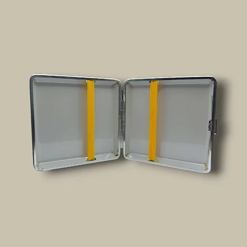 Leather Cigarette Case Open Interior – CC-46