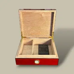 Mahogany Lacquer Cigar Humidor HM-109B-MH – Open View