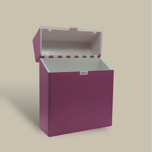 Plastic Cigarette Case Berry Pink Open