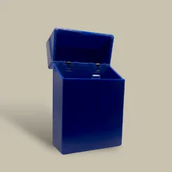 Plastic Cigarette Case Blue Open