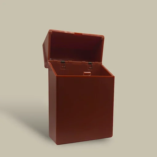 Plastic Cigarette Case Brown Open