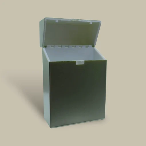 Plastic Cigarette Case Green Open
