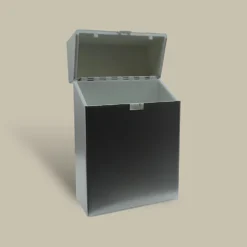 Plastic Cigarette Case Dark Green Open