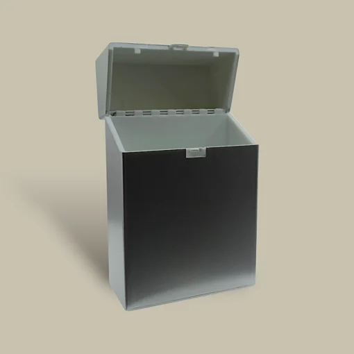 Plastic Cigarette Case Dark Green Open