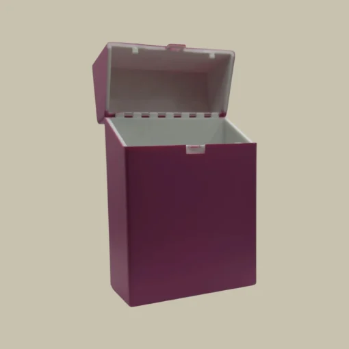 Plastic Cigarette Case Dark Violet Open