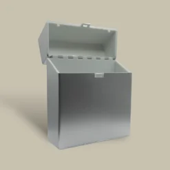Plastic Cigarette Case Grey Open