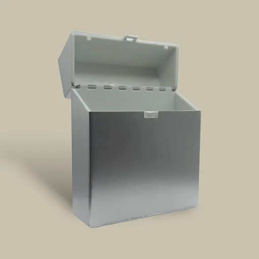 Plastic Cigarette Case Grey Open