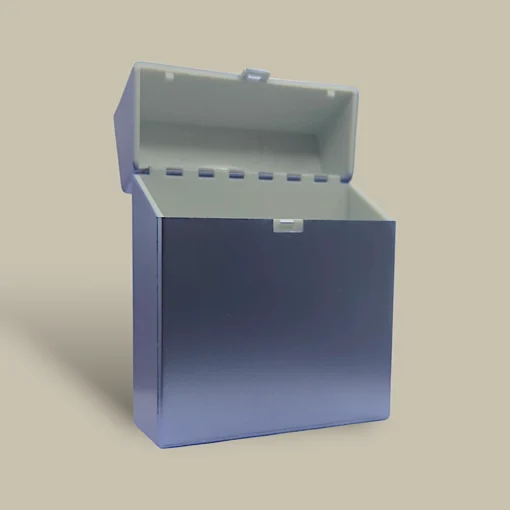 Plastic Cigarette Case Midnight Blue Open