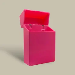 Plastic Cigarette Case Pink Open