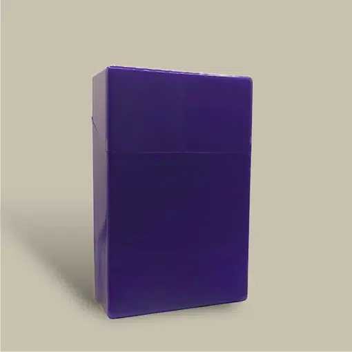 Plastic Cigarette Case Purple Open