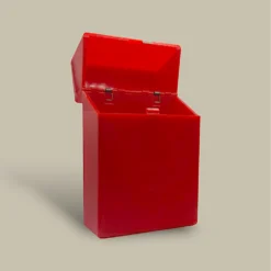 Plastic Cigarette Case Red Open