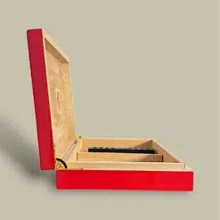Red Che Guevara Cigar Humidor HM-115W-RD – Side Open View