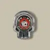 Skull Glass Cigarette Ashtray with Poker Chip Design – Top View