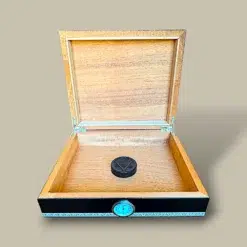 Small Black Cigar Humidor HM-108S-BK – Open Interior