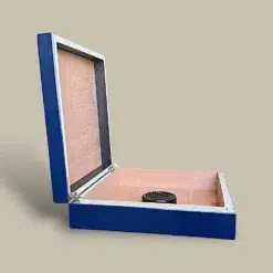 Small Cigar Humidor Blue HM-107S-BL – Side Angle