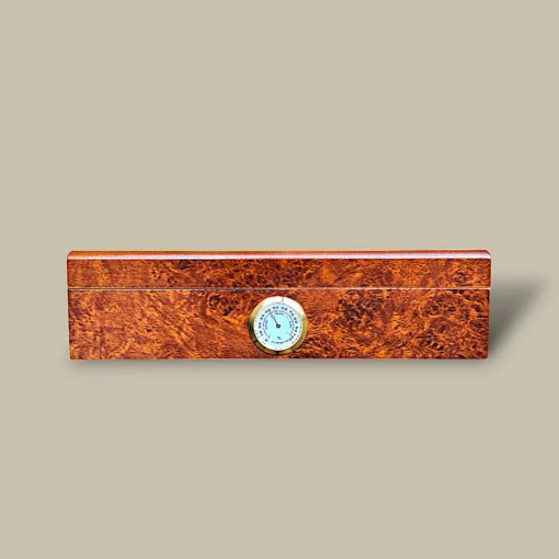 Small Burlwood Cigar Humidor HM-113S-BU – Front View
