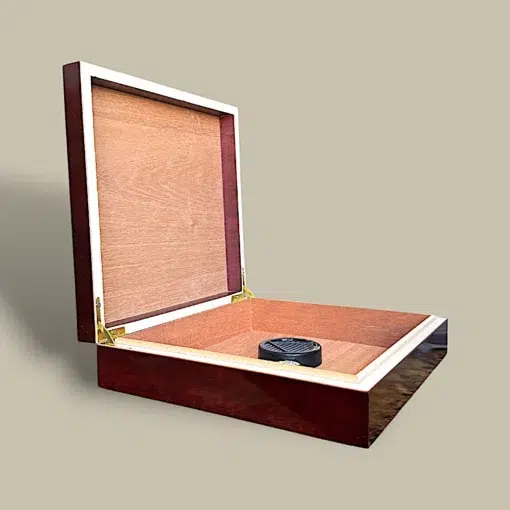 Small Cherry Cigar Humidor HM-109S-CH – Side Angle