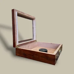 Small Cigar Humidor HM-26A-BR – Side Angle