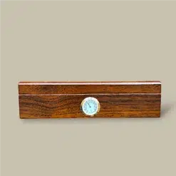 Small Walnut Cigar Humidor HM-114W-NT – Front View