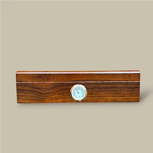 Small Walnut Cigar Humidor HM-114W-NT – Front View