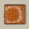 Tan Crocodile Leather Cigarette Case CC-33 Front View