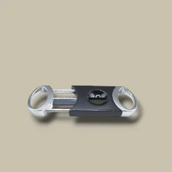 Black Chrome V-Cut Cigar Cutter VC-82BK – Open View