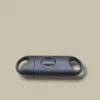 Oval V-Cut Cigar Cutter Black – Front View