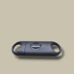 Oval V-Cut Cigar Cutter Black – Front View