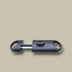 Oval V-Cut Cigar Cutter Black – Open View