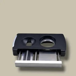 Black Dual Cigar Cutter with V-Cut and Straight Blade – Open View