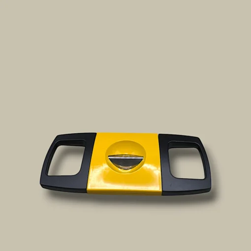 V-Cut Cigar Cutter Yellow Black – Front View