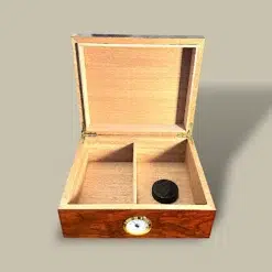 Wood Finish Cigar Humidor HM-116M-BR – Open View