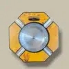 Yellow Octagonal Cigar Ashtray with Cutter ASH-CG02YW – Top View