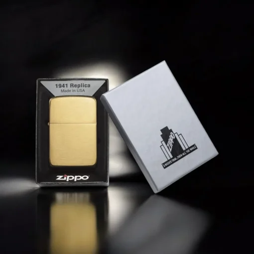 ZIPPO® 1941 Replica Brushed Brass with Box 1941B