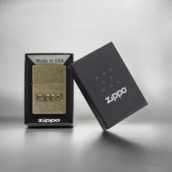ZIPPO® Antique Brass Logo Stamp with Box 28994